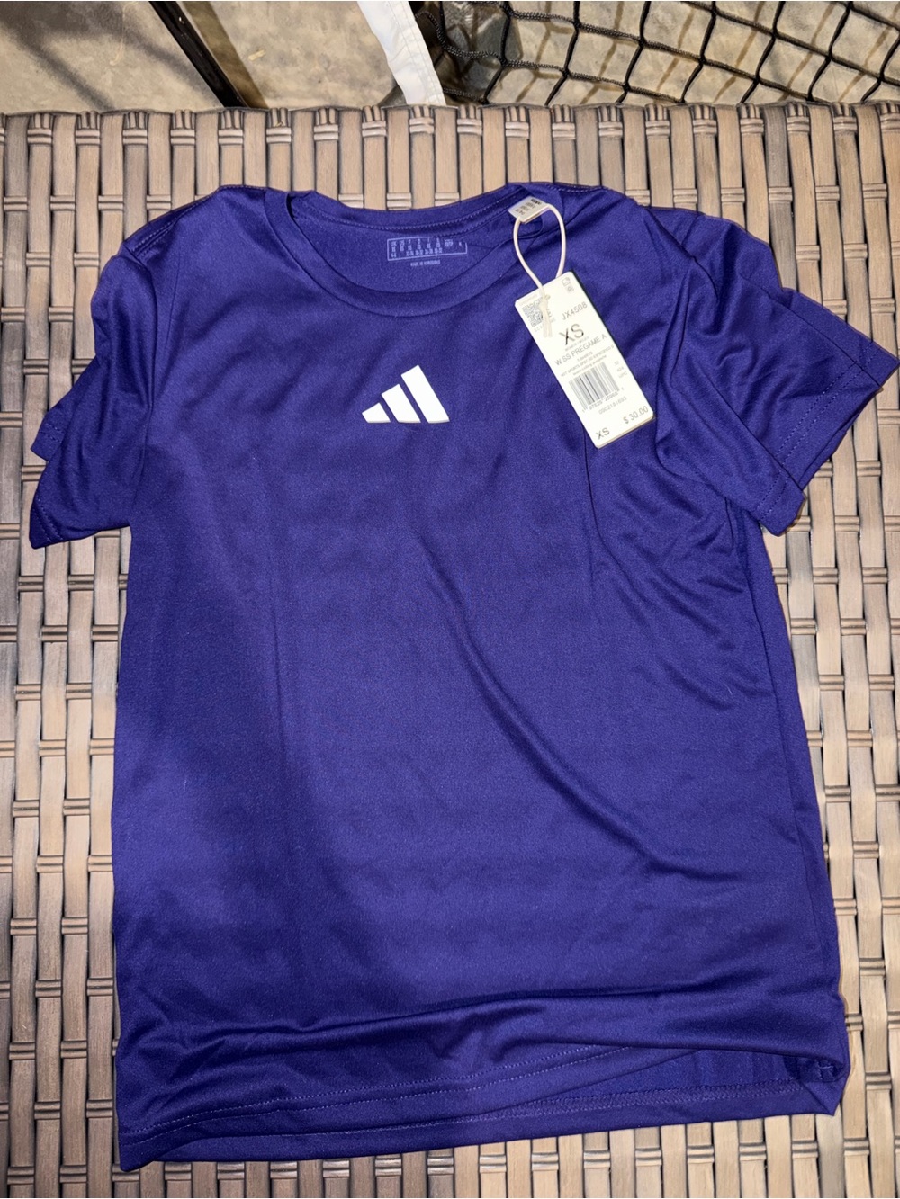 adidas women Purple Short-Sleeve Performance Tee xs